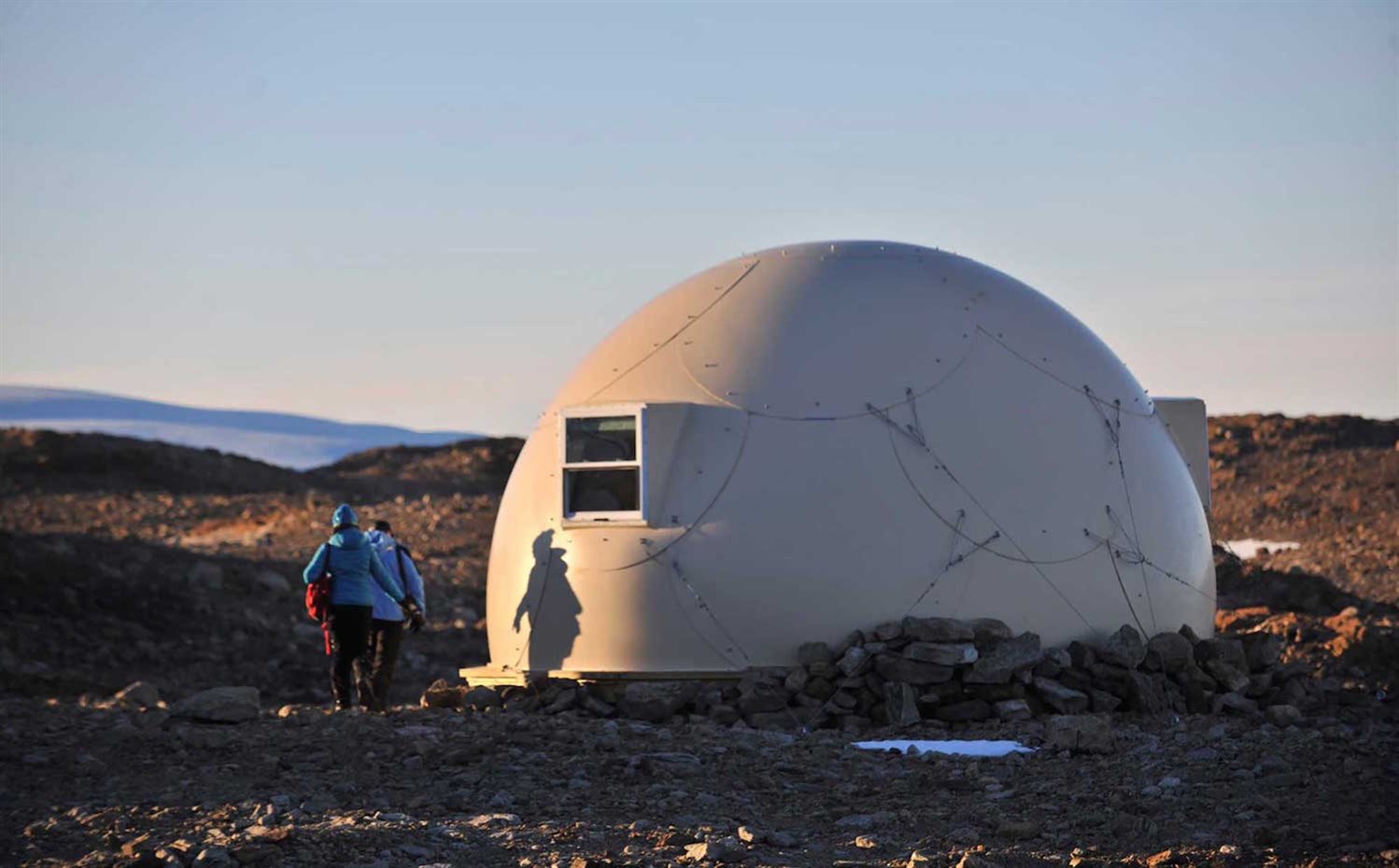 Fibre glass pods of White Desert’s Camp. Campamento White Desert