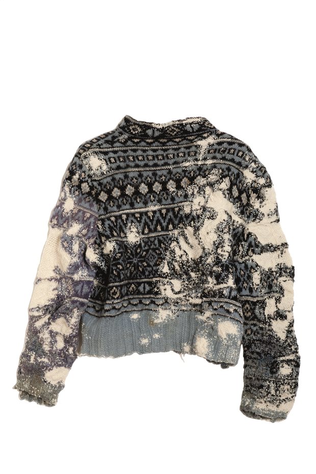 CELIA PYM,. Celia Pym, Reino Unido. ‘Norwegian Sweater’, jersey original dañado de la colección Annemor Sundbø ́s Ragpile Collection