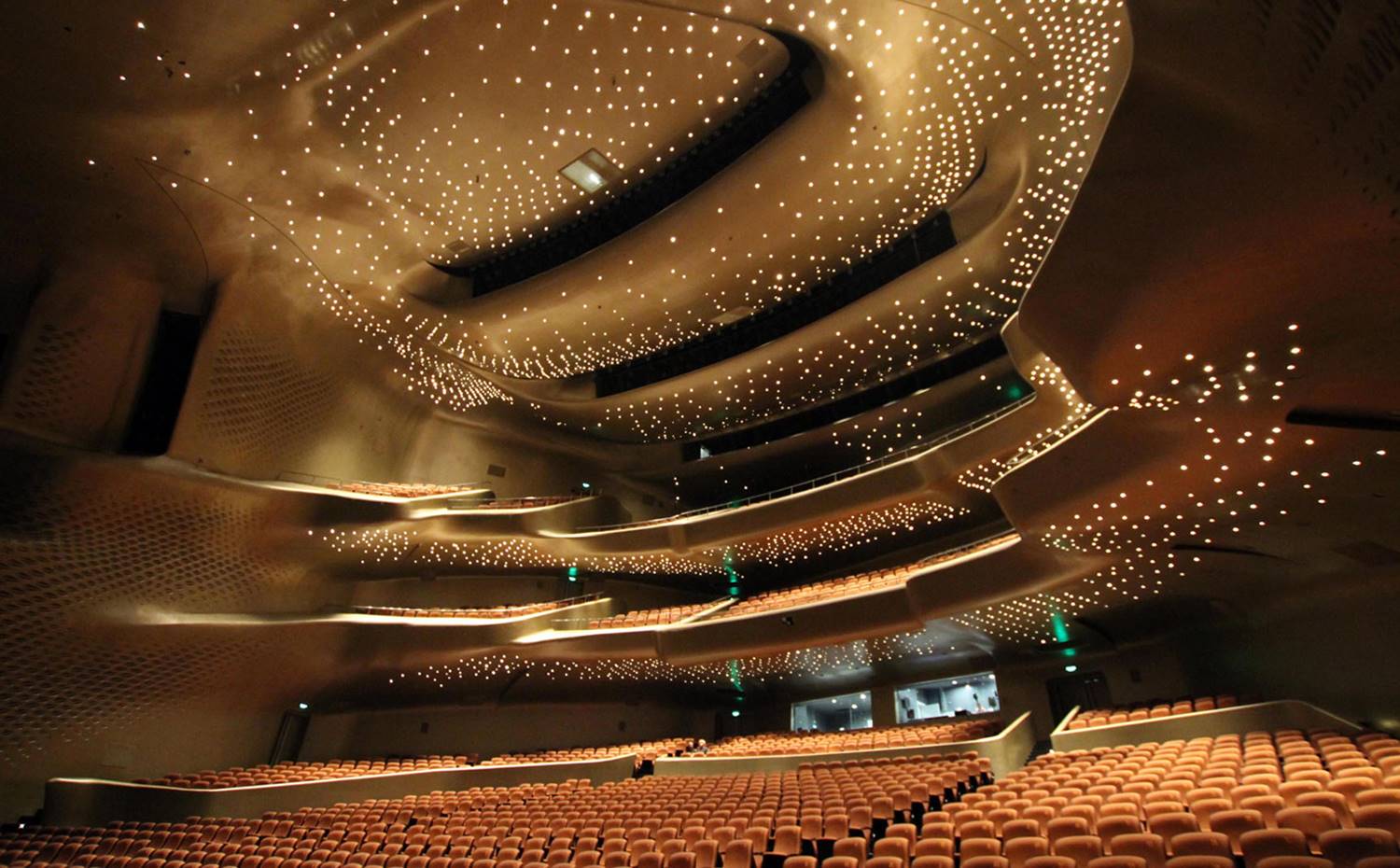 Sala principal de la Ópera de Guangzhou.
