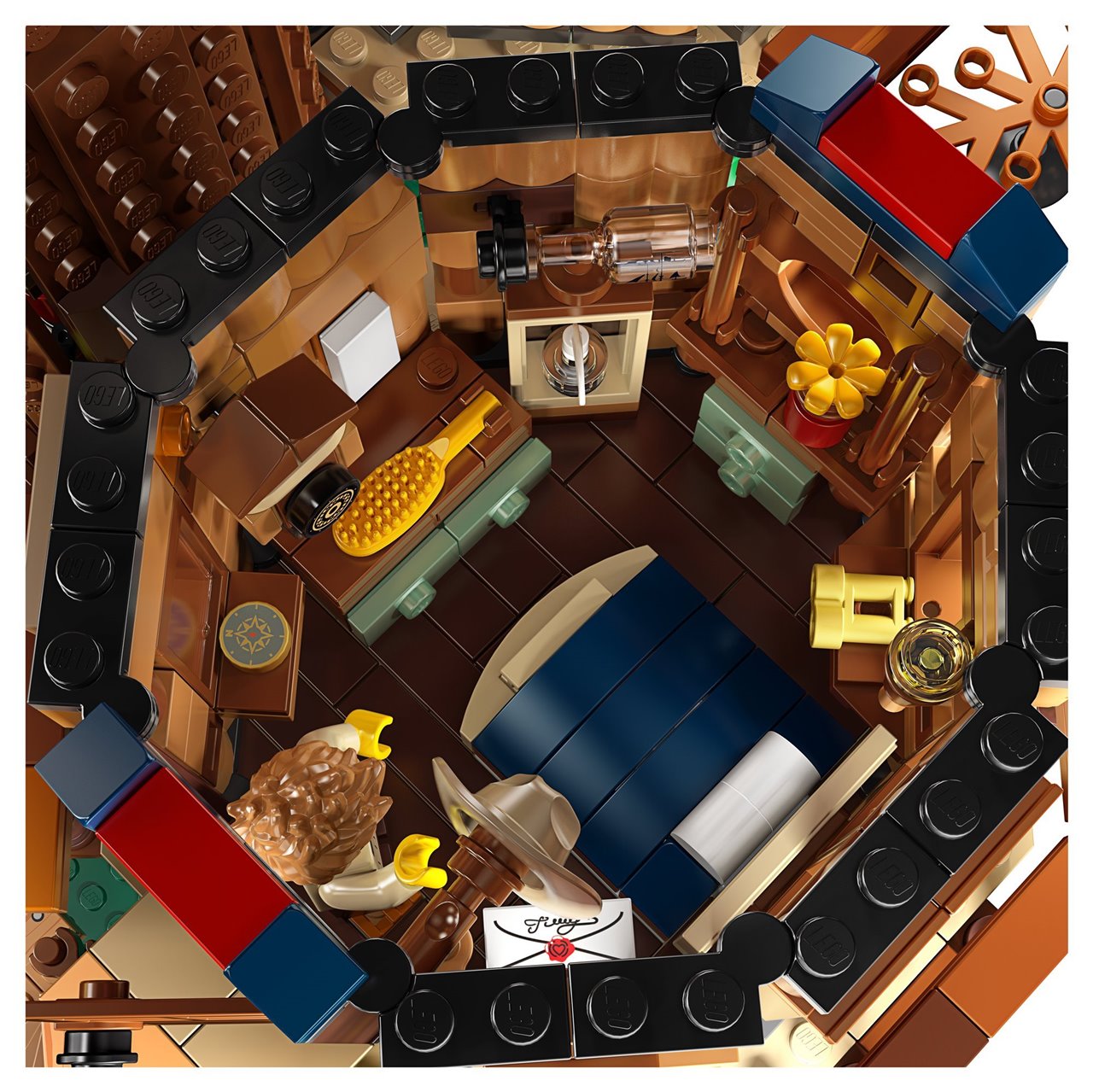 Uno de los tres interiores de la Casa del Árbol de LEGO.