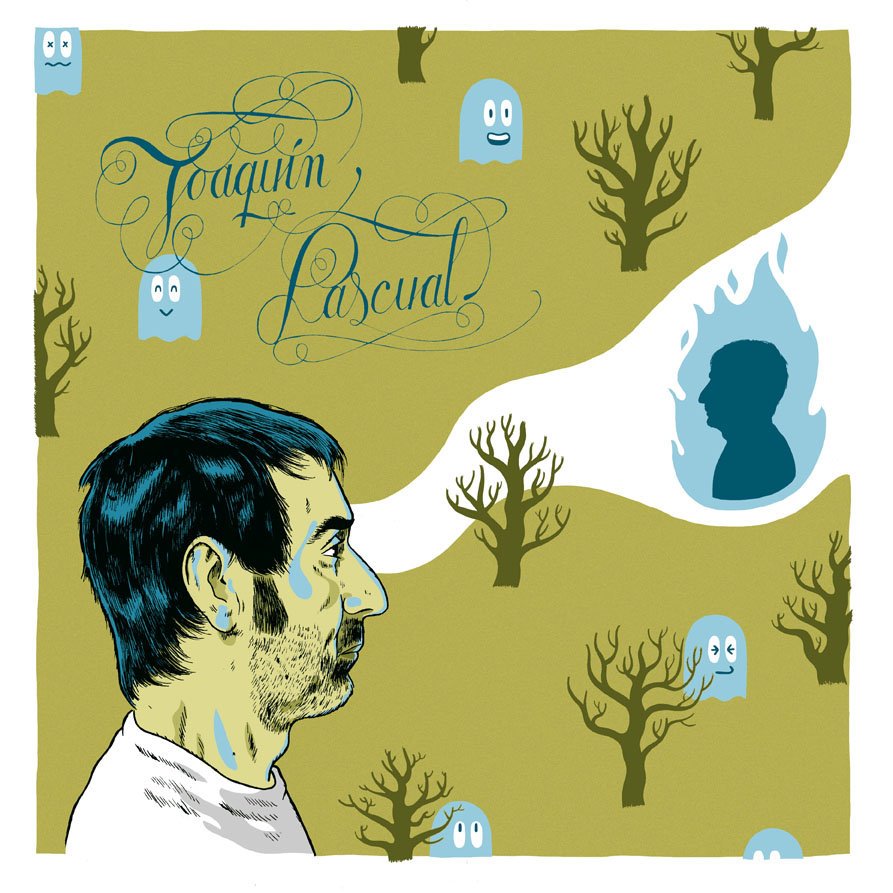 Joaquin Pascual ilustracion Joaquin Reyes. Joaquín Pascual: La frontera (2012), Una nueva psicodelia (2015) y Ex (2018)