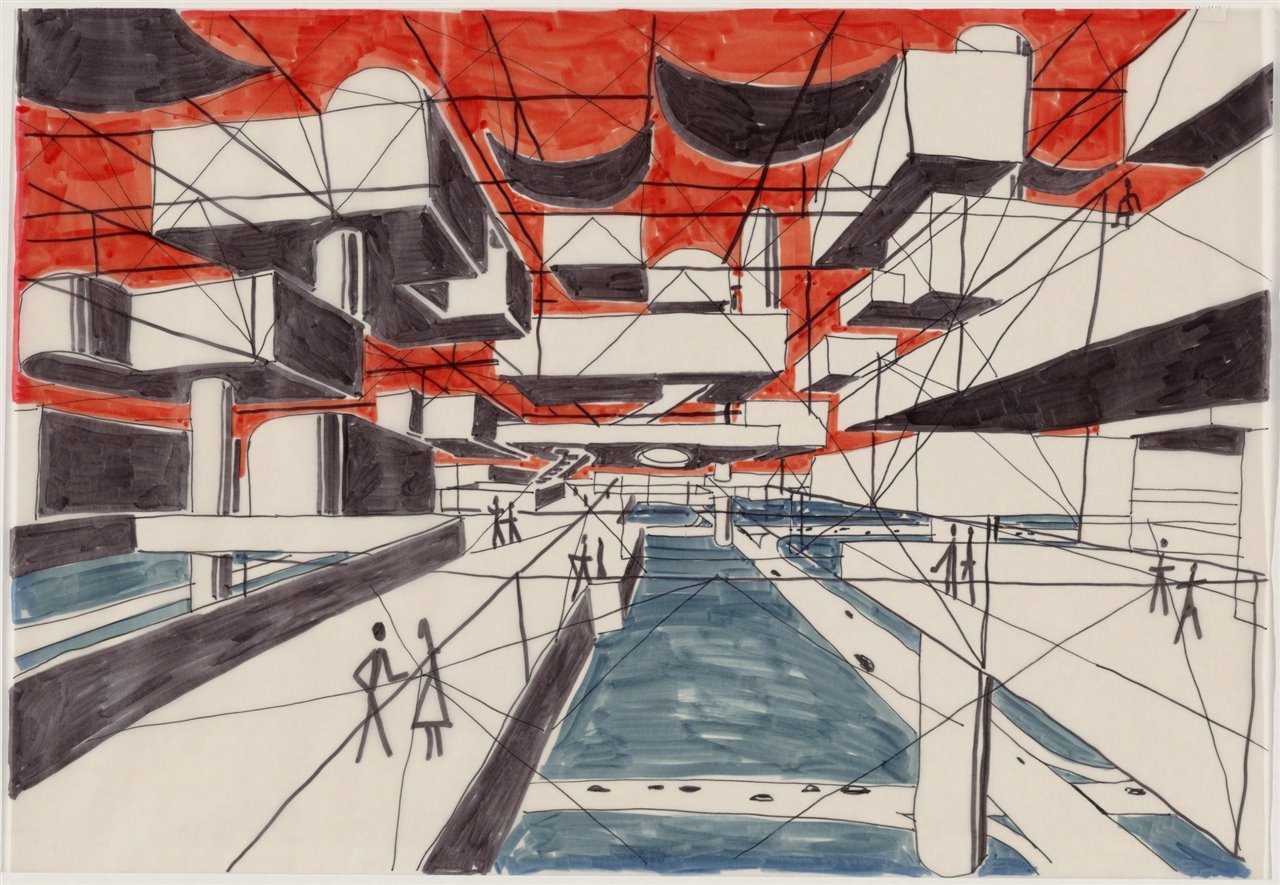Spatial City Project (Perspective) 1958-59