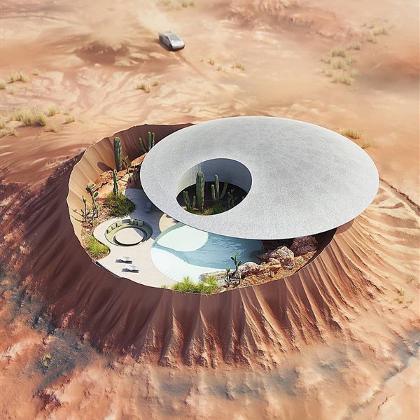 Una casa en Marte para Elon Musk… el nuevo proyecto de arquitectura visual de Amey Kandalgaonkar