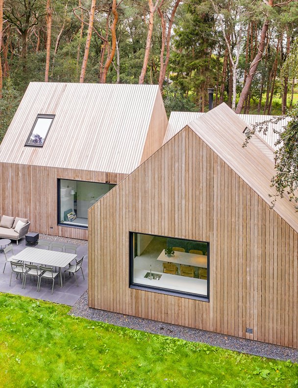 Villa Tonden, tres casas de madera en una 