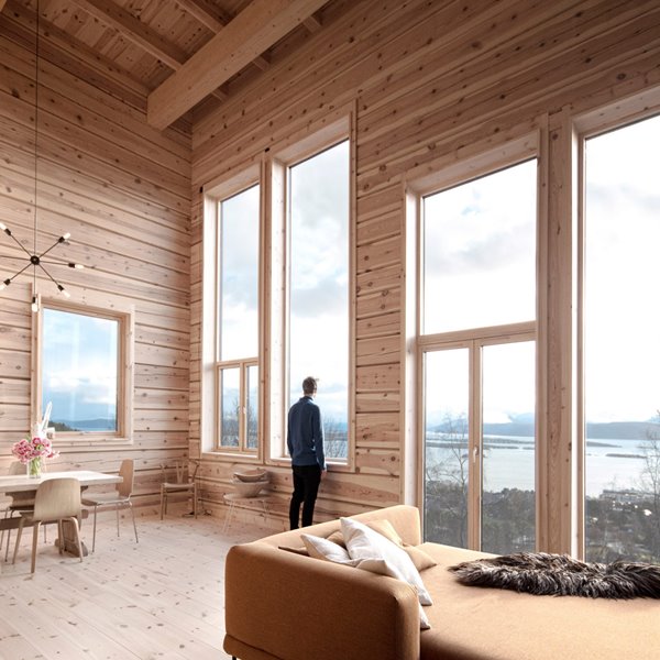 Una moderna cabaña en Suecia para protegerse del frío y de la nieve