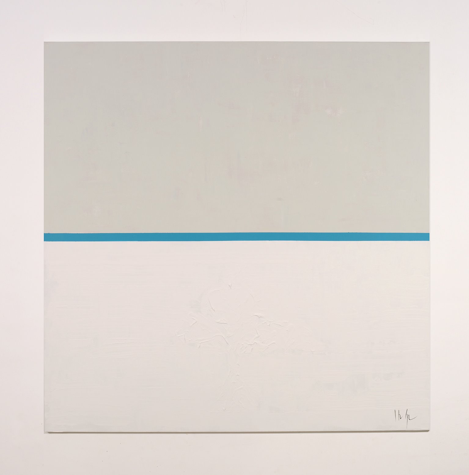 Obra de Itziar Guzman titulo Lo azul en la lejanía Acrílico sobre lienzo