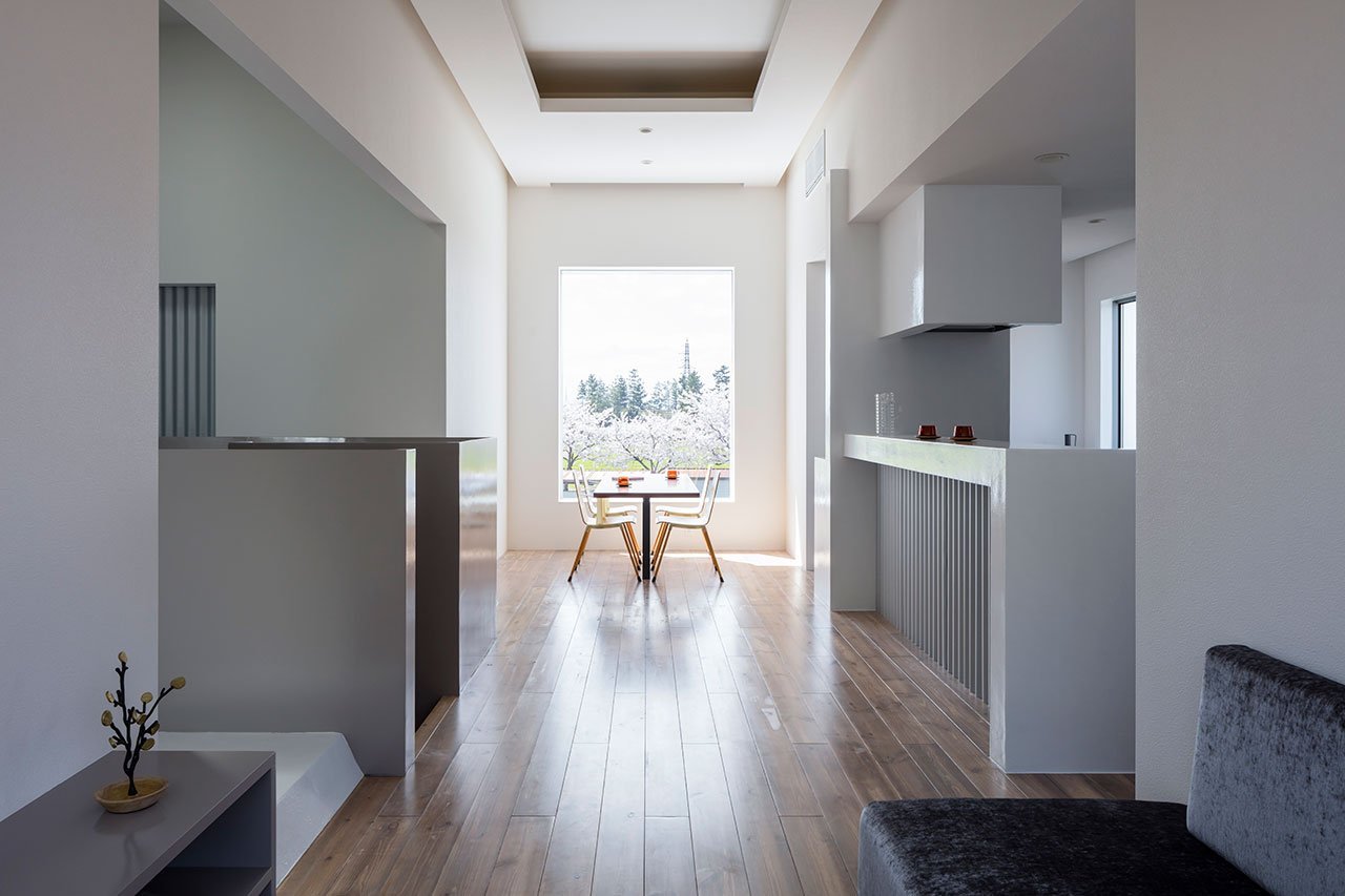 Casa moderna con decoracion de estilo minimalista en japon cocina
