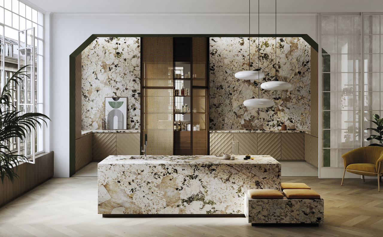 Alpinus White, de XTONE, es una de las propuestas que trae Porcelanosa como novedad.