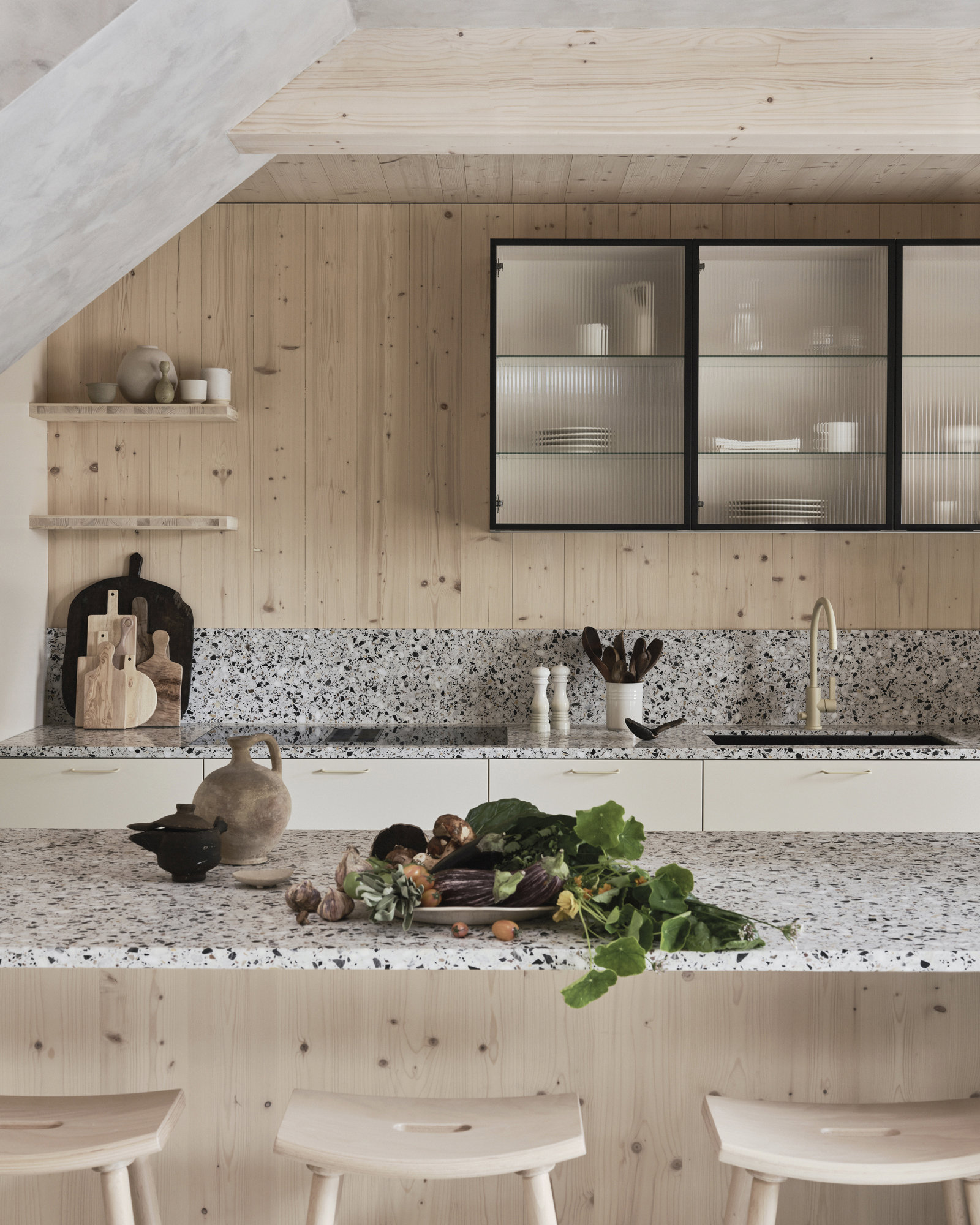 Cocina en casa del arquitecto Edd Rushton en Estocolmo