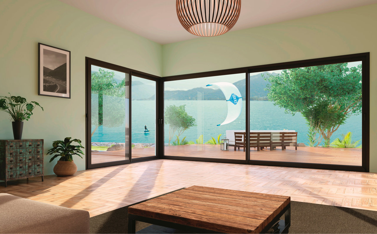 El diseño moderno de VEKASLIDE Hi-5 no solo aporta estética, también favorece la entrada de una mayor cantidad de luz natural, logrando atmósferas más confortables. 