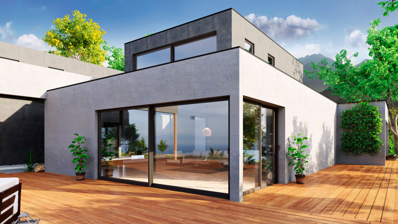 Las nuevas ventanas deslizantes de VEKA alcanzan dimensiones de hasta  3,2 m y 2,4 m en dos hojas. 