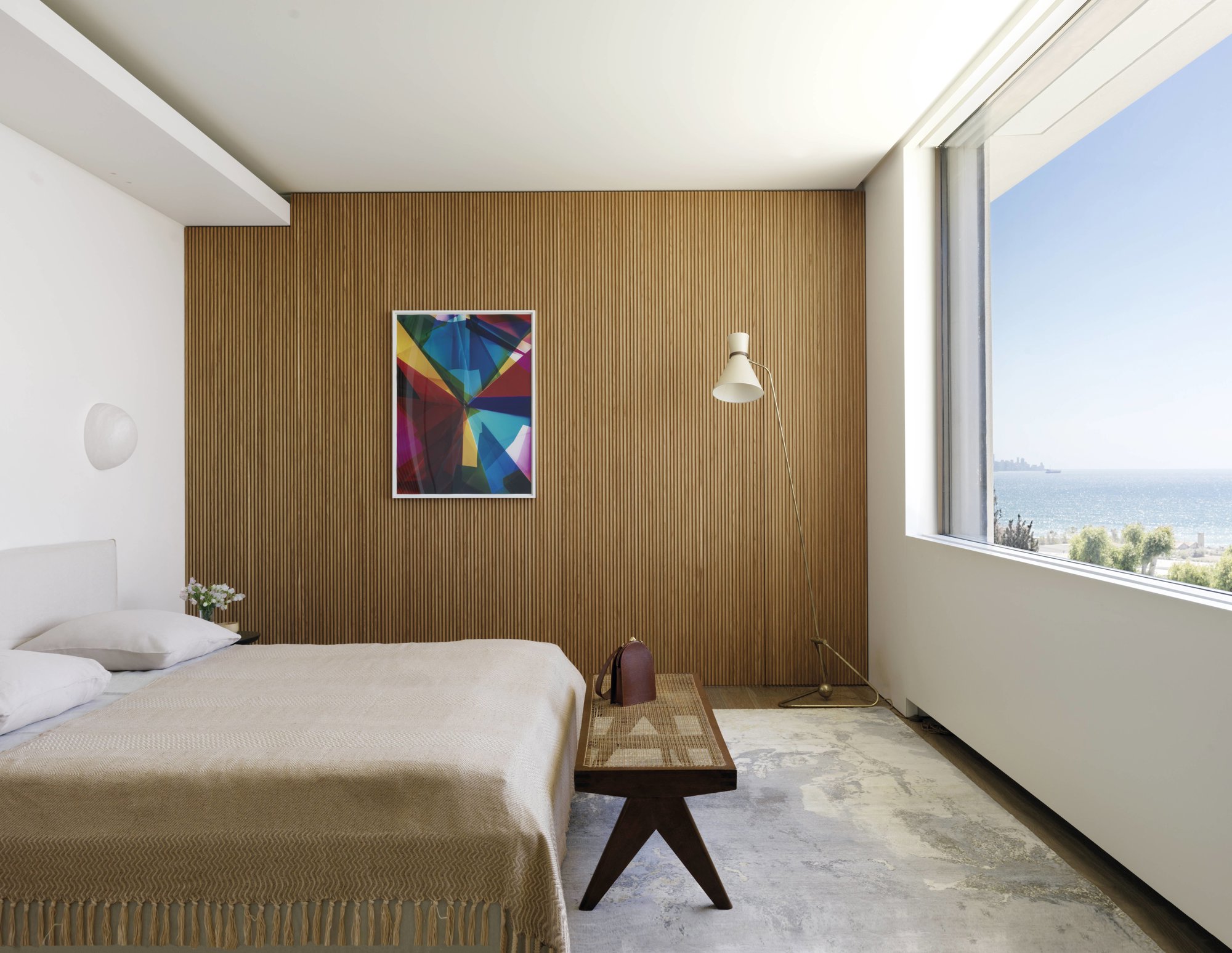 Dormitorio moderno vistas ventana arte