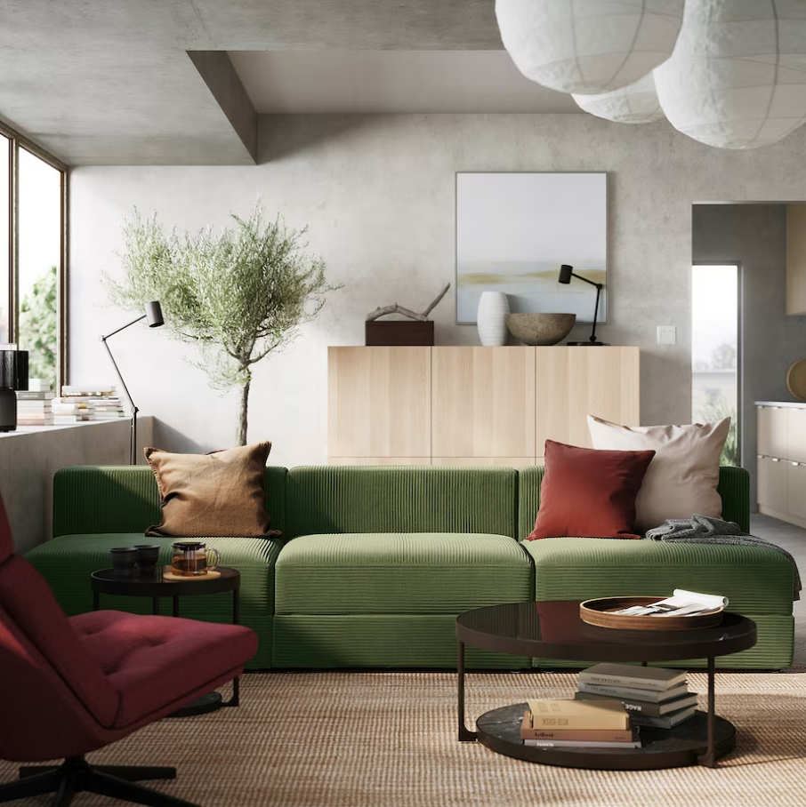 sofá modular ikea verde