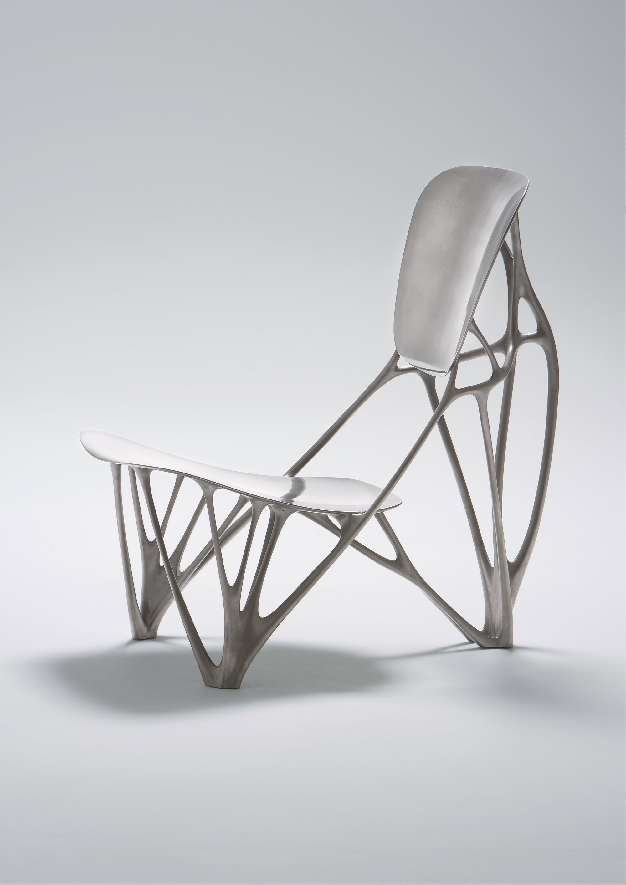 silla bone chair industrial metalizado