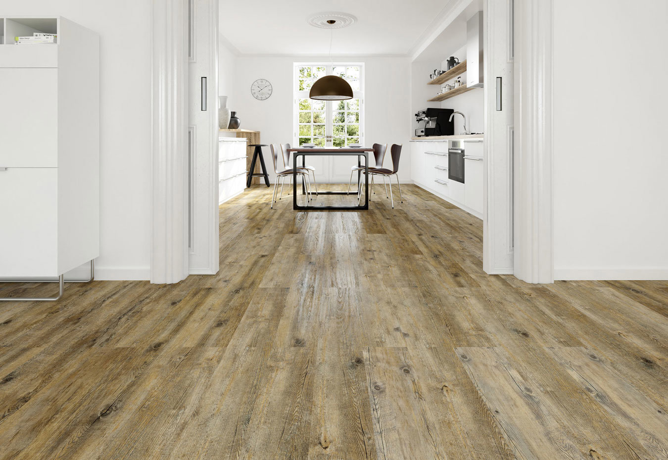 Con aspecto de madera natural. Pavimento vinílico Scala 30 Connect, de DLW Flooring