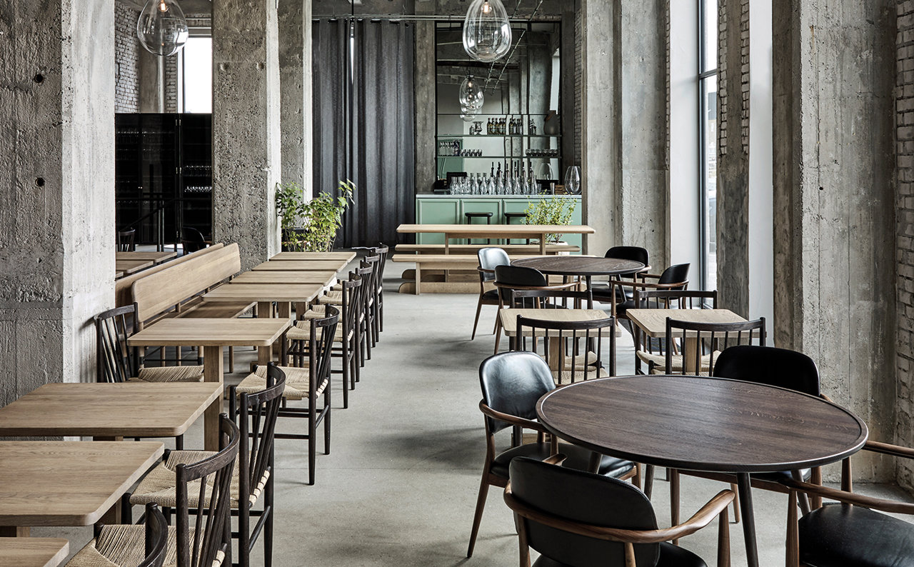 Restaurante 108 en Copenhague con mobiliario diseñado por Space Copenhaguen