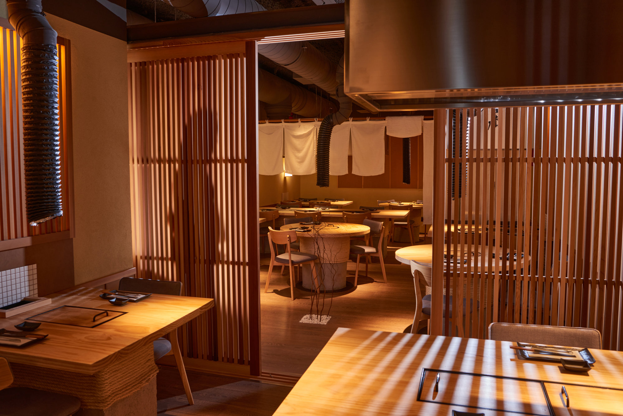 Restaurante bambú madera