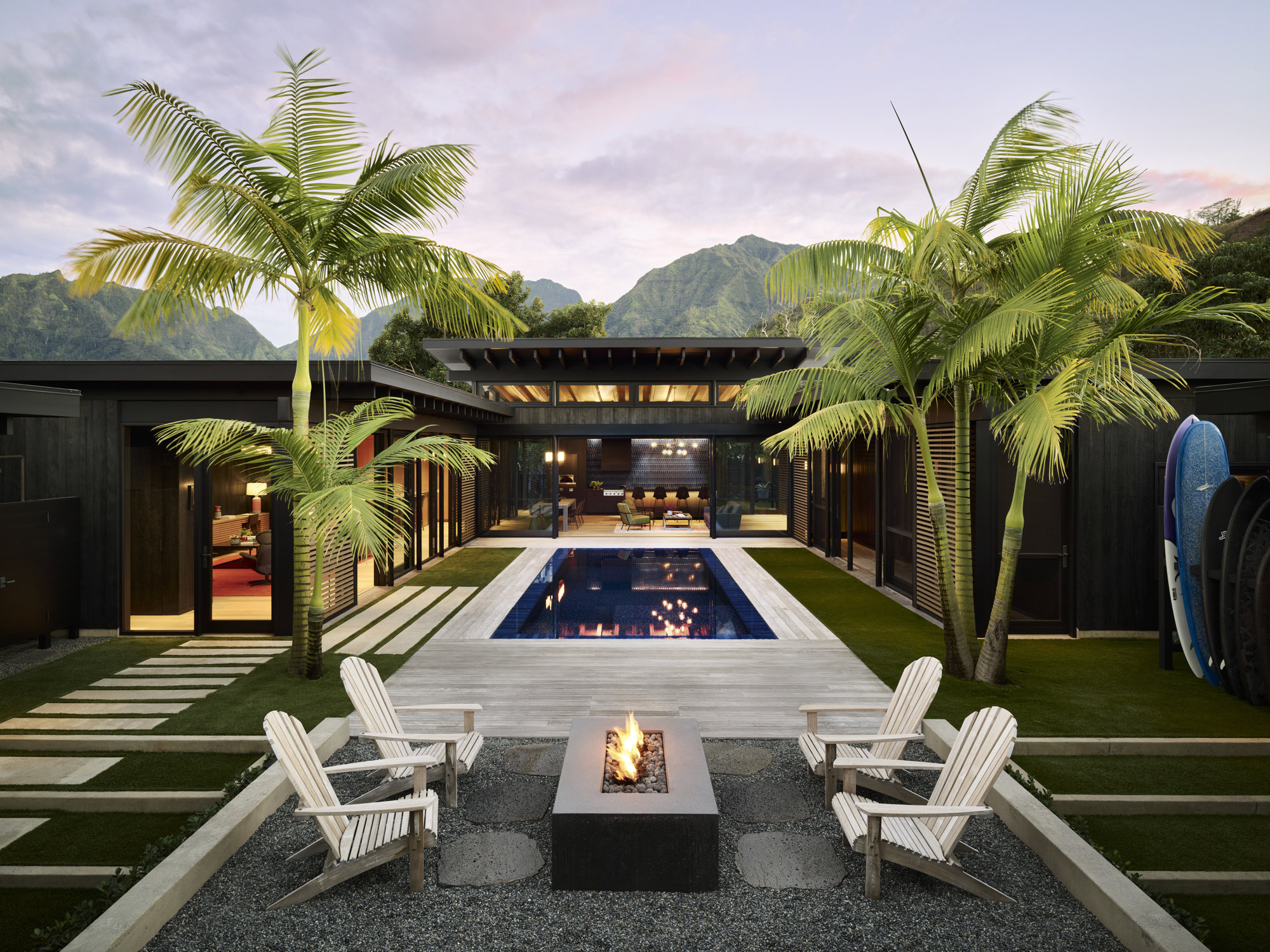 piscina butacas casa hawai