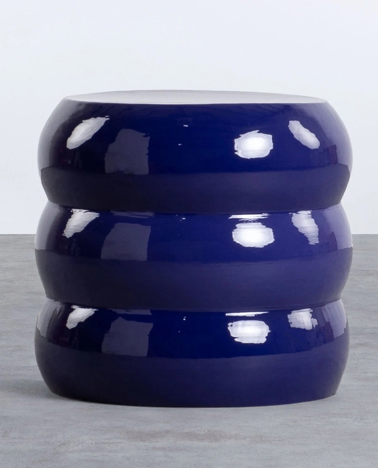 mesa ondulada azul marino
