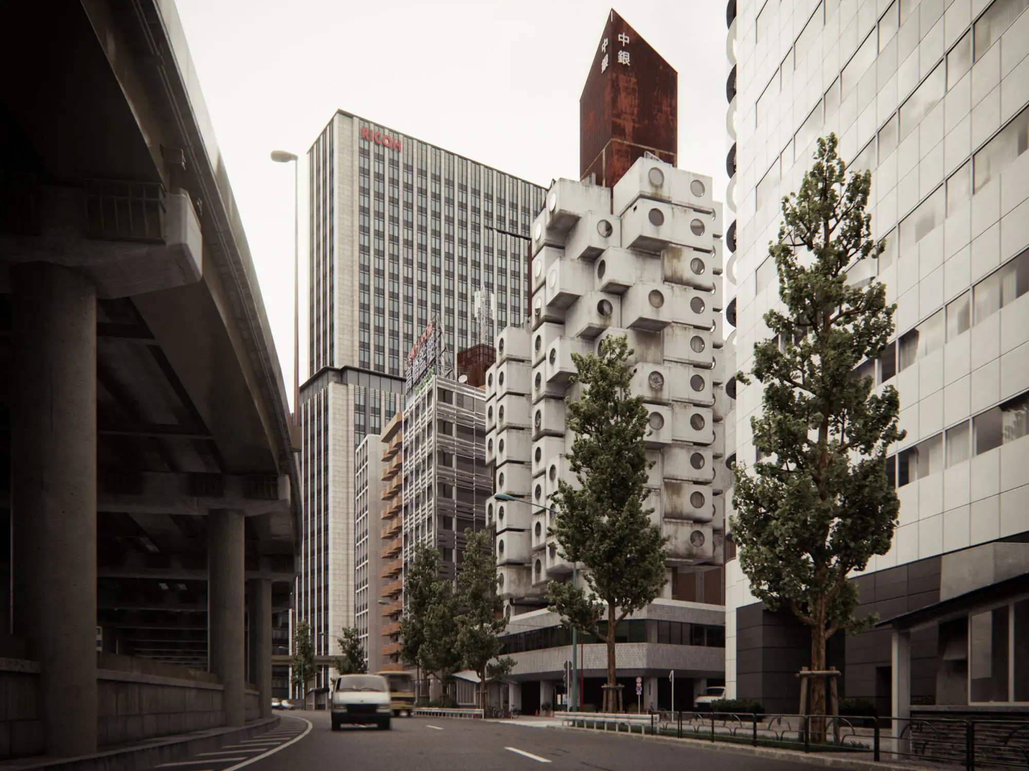 Hotel capsula Nakagin en Tokio