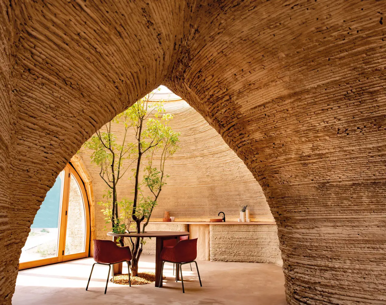 MCA TECLA Technology and Clay passage detail from night area to living room ©Iago Corazza 2 (2)