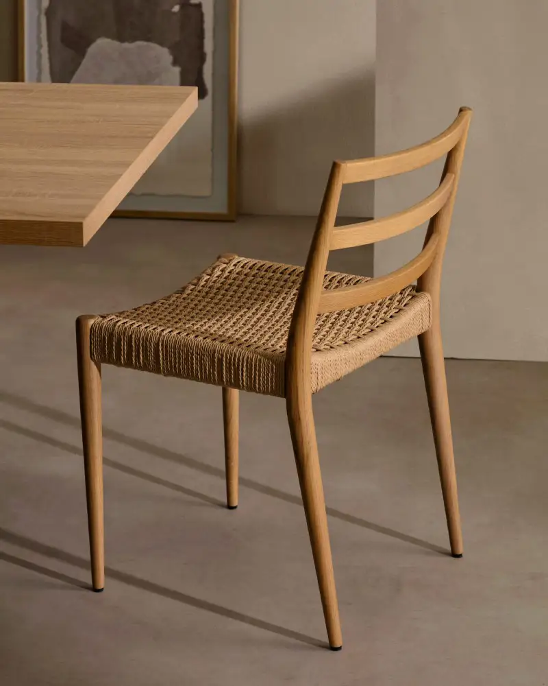 Silla Analy de madera maciza de roble