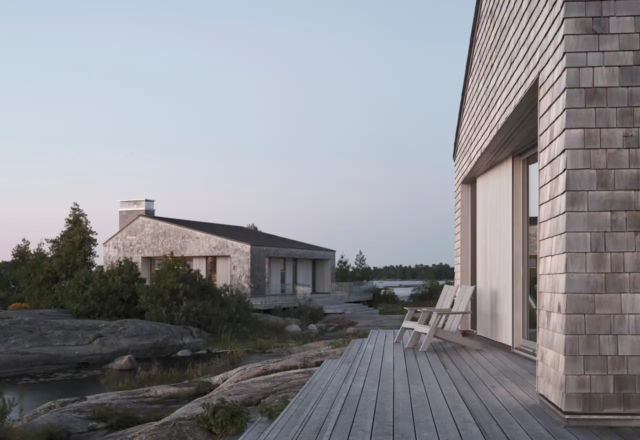 Estilo escandinavo en una isla canadiense: el refugio soñado para un amante del kitesurf