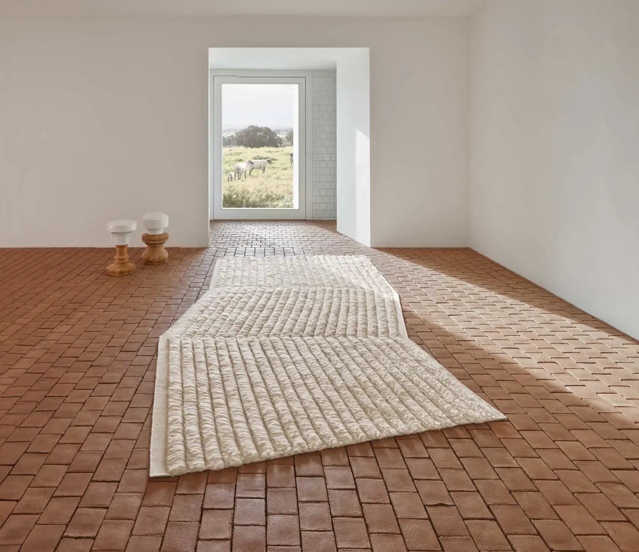 La alfombra 'Lines' para GAN da fe del interés de Mayice Studio por usar materiales naturales en sus diseños