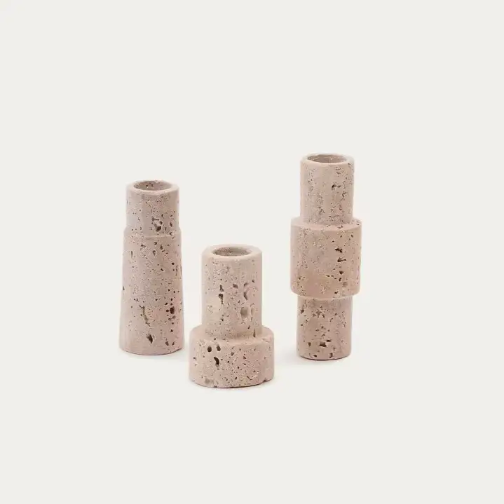 Candelabros de travertino Majid
