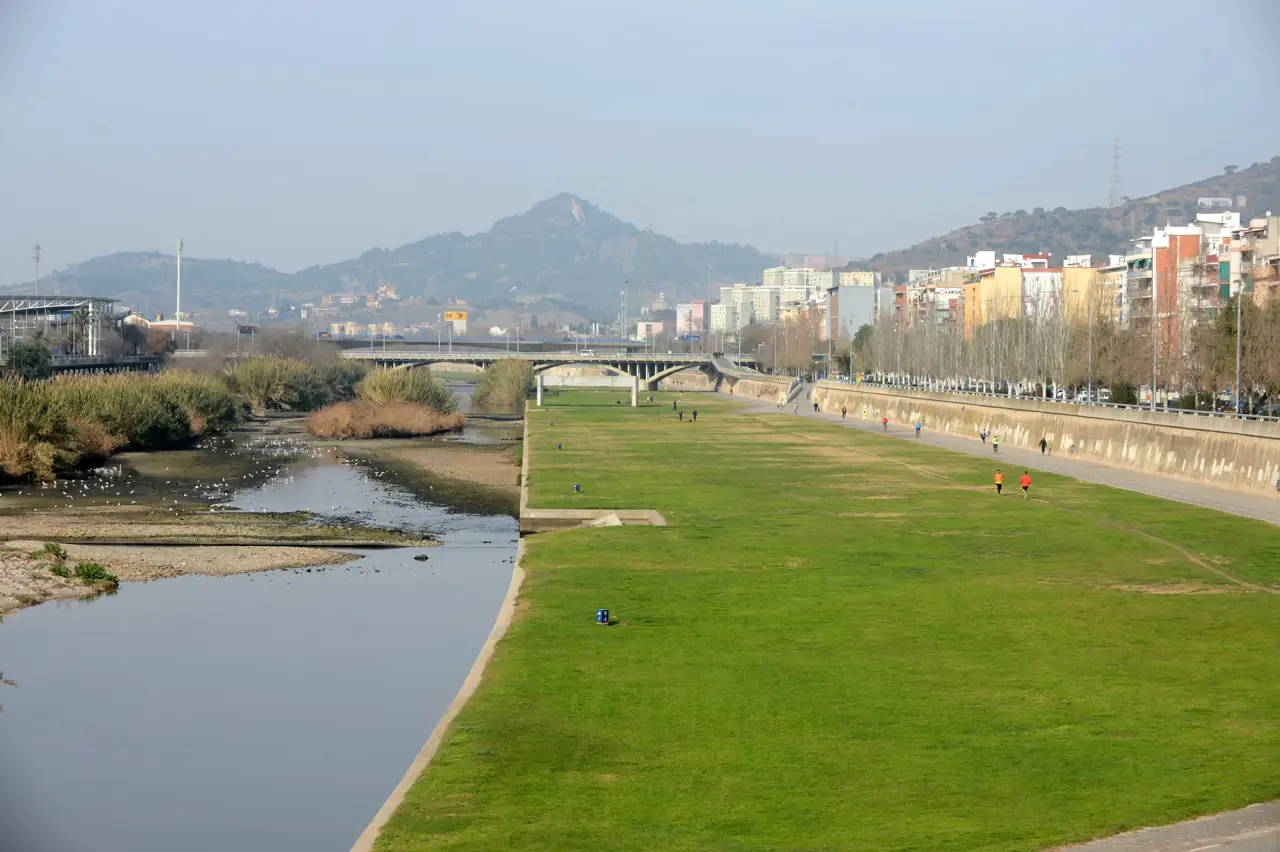 Imagen del parque fluvial del río Besòs