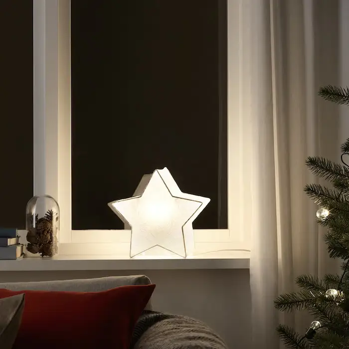 Estrella de Navidad de mesa y con luz de IKEA 