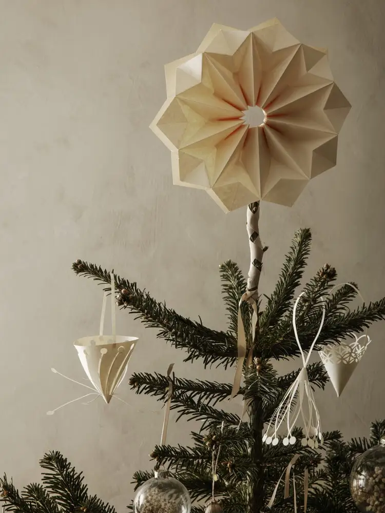 Estrella de papel árbol de Navidad 