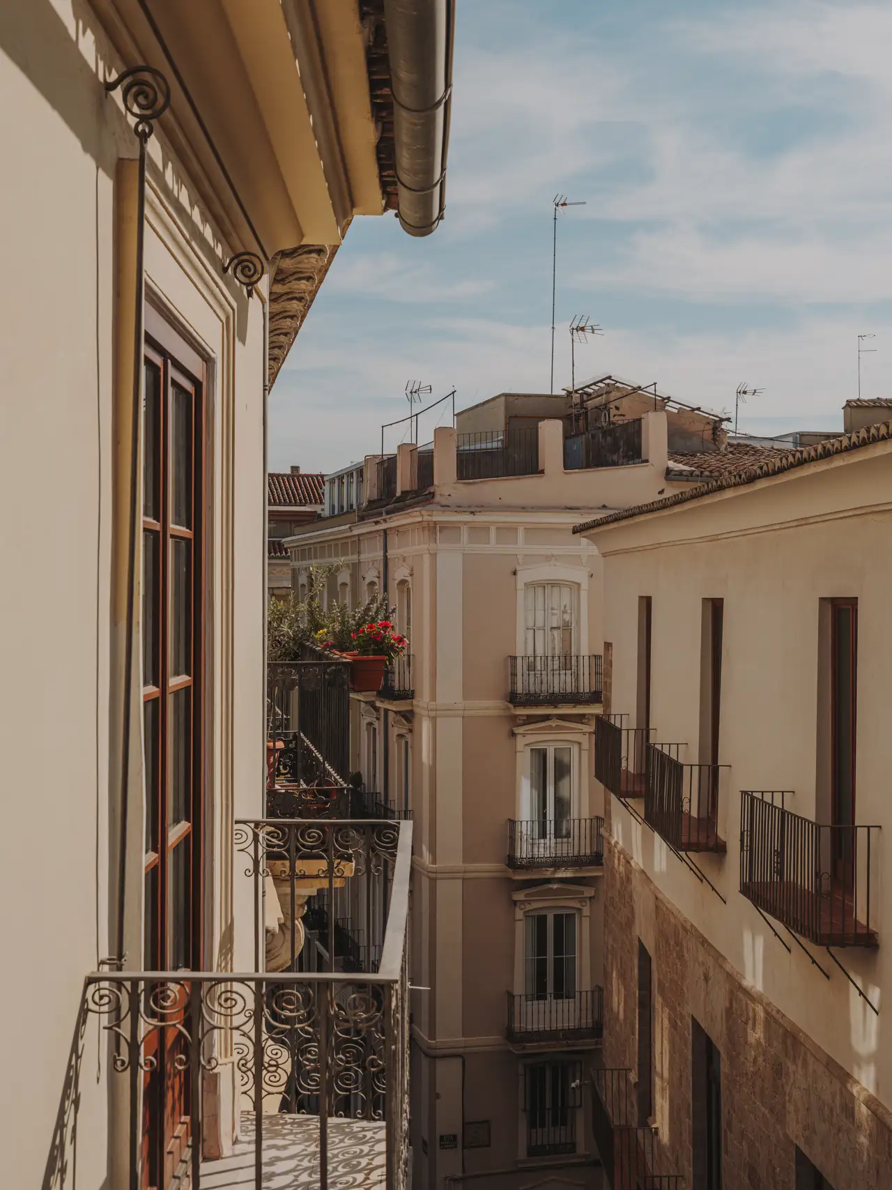 Ubicada en el centro de Valencia, a pocos metros de la catedral, los arquitectos la ha rehabilitado para una pareja joven: él valenciano y ella alemana