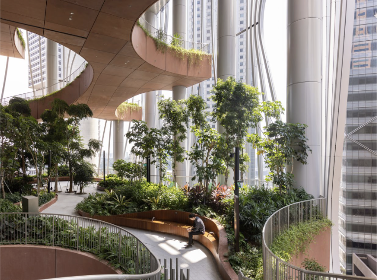 Capitaspring de BIG Bjarke Ingels Group and CRA Carlo Ratti Associati en Singapur Foto Bart Kiggen