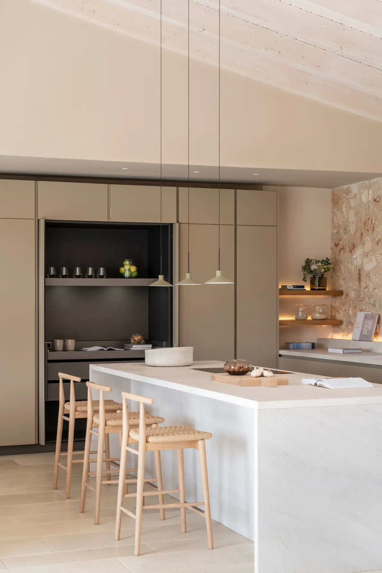 cocina con isla casa goret vell