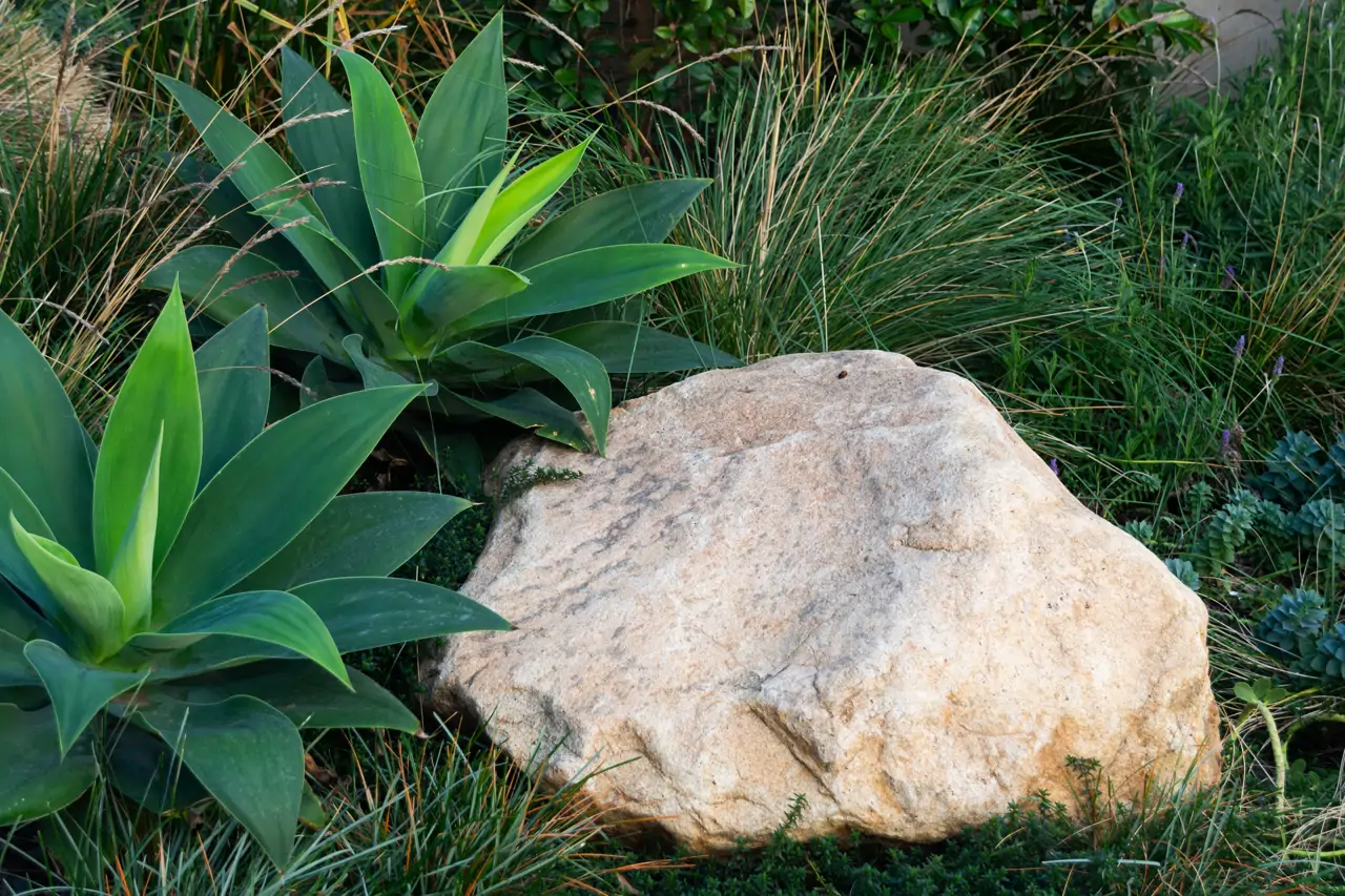 Agave attenuata + Sesleria