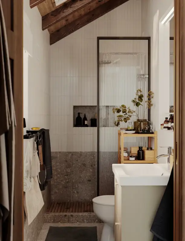 Adiós cortina de ducha en 2025: 5 alternativas modernas y estilosas para baños pequeños