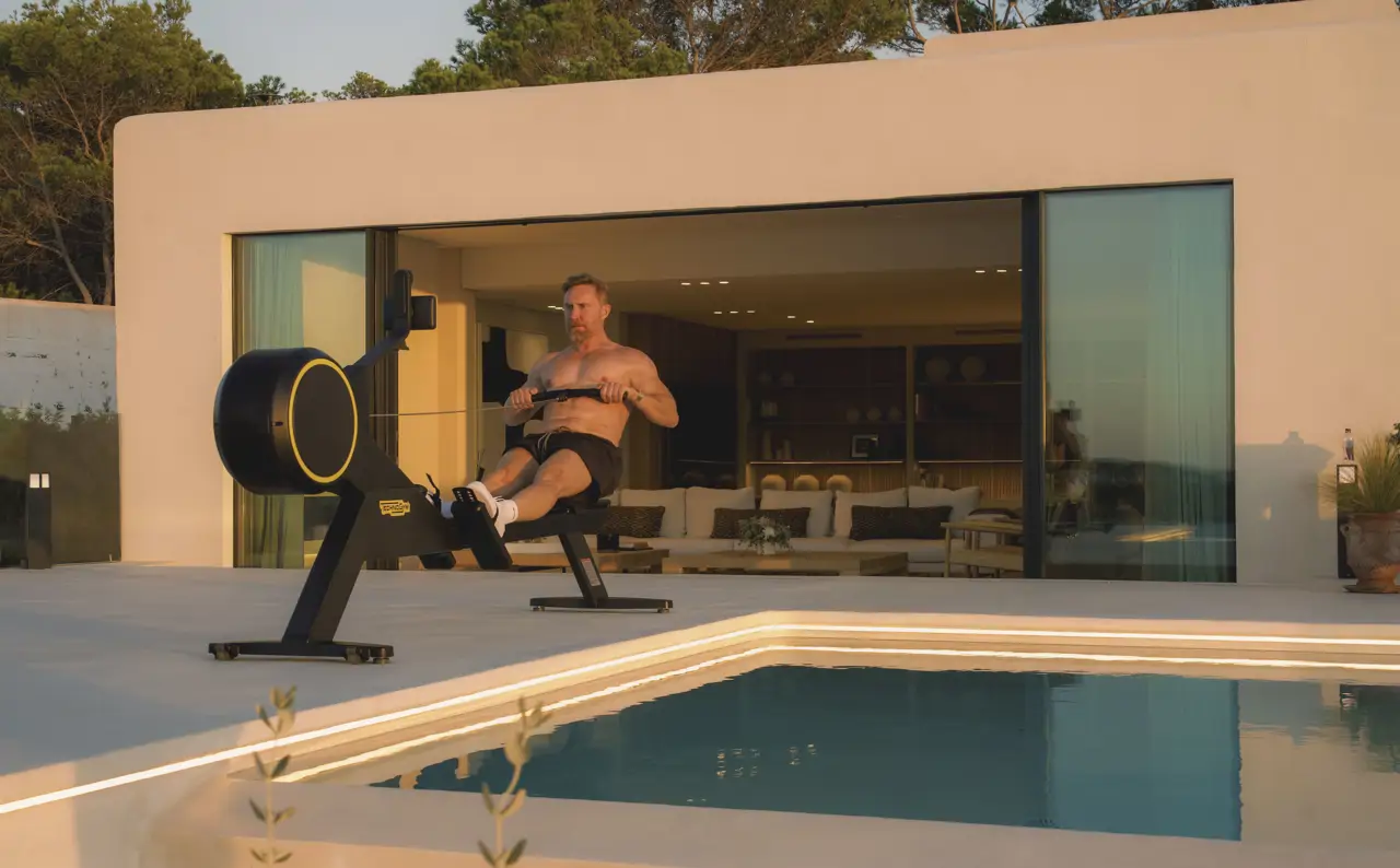 David Guetta gimnasio casa Ibiza