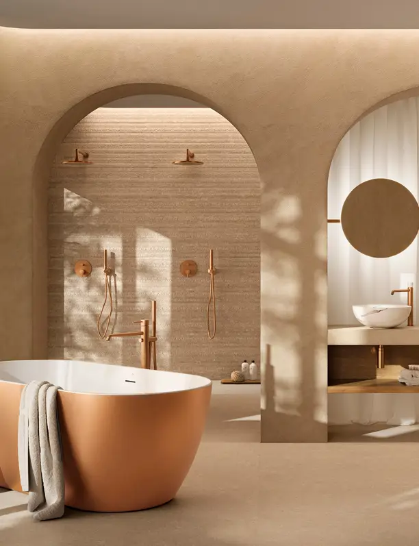 Estas son las combinaciones de azulejos de tendencia en 2025 para tu baño