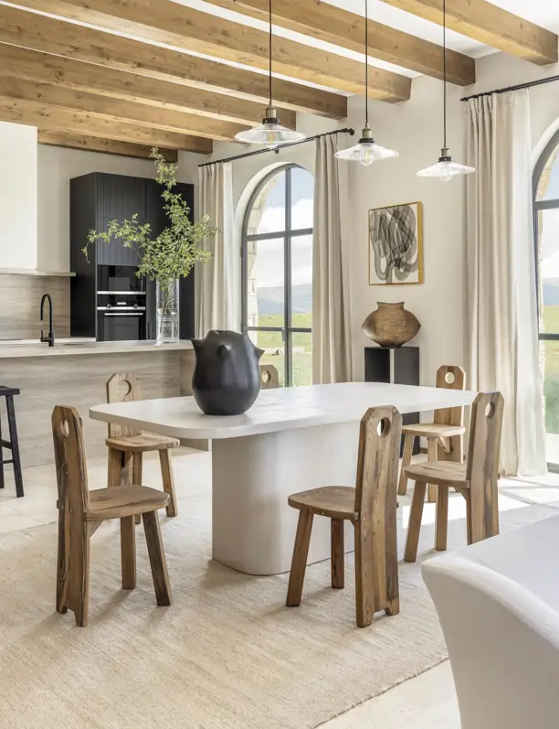 La arquitecta Lourdes Martínez Nieto crea una casa con 3 COCINAS en la sierra de Madrid inspirada en los txokos vascos
