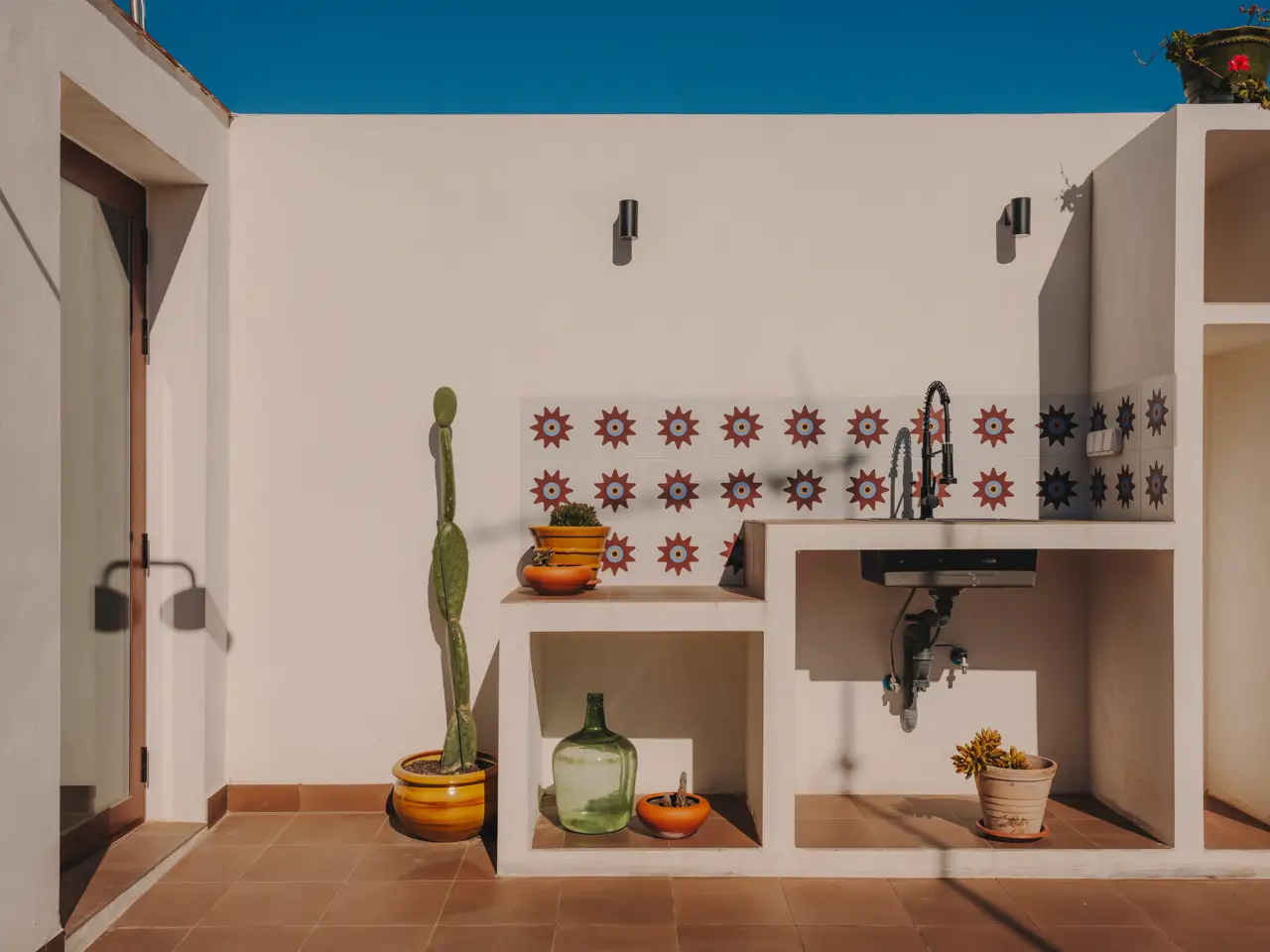 La terraza de la casa amplía la sensación de disfrutar de un piso amplio