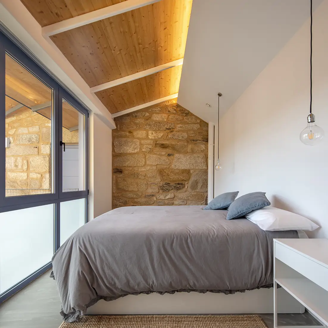 Dormitorio casa rural Castromao