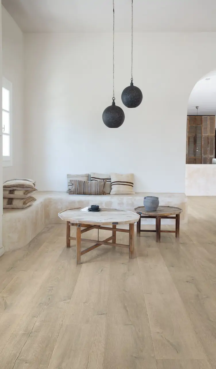 Interior de una vivienda con suelos laminados