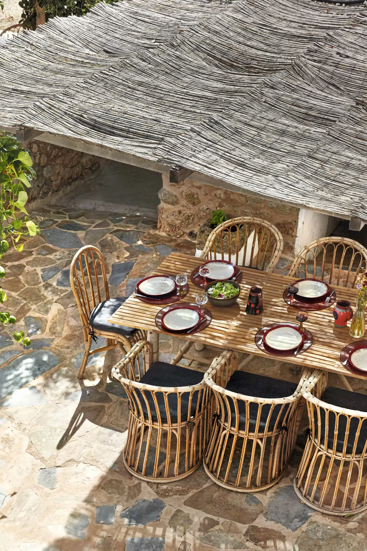 En el comedor exterior