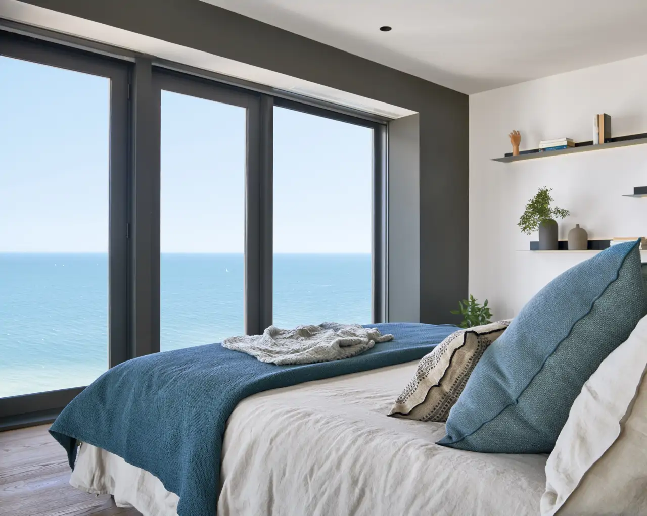Dormitorio con vistas al mar
