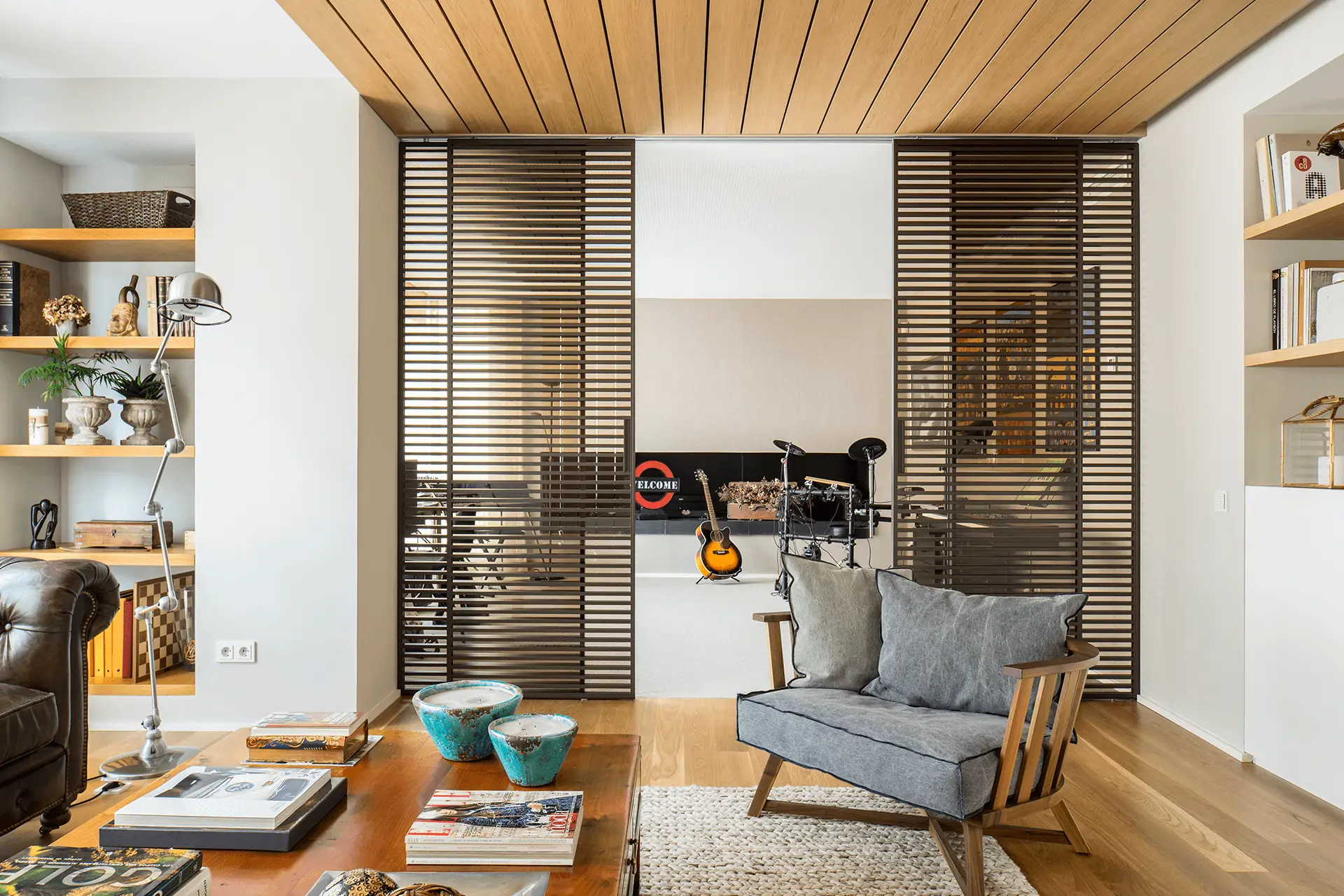 Salón y estudio