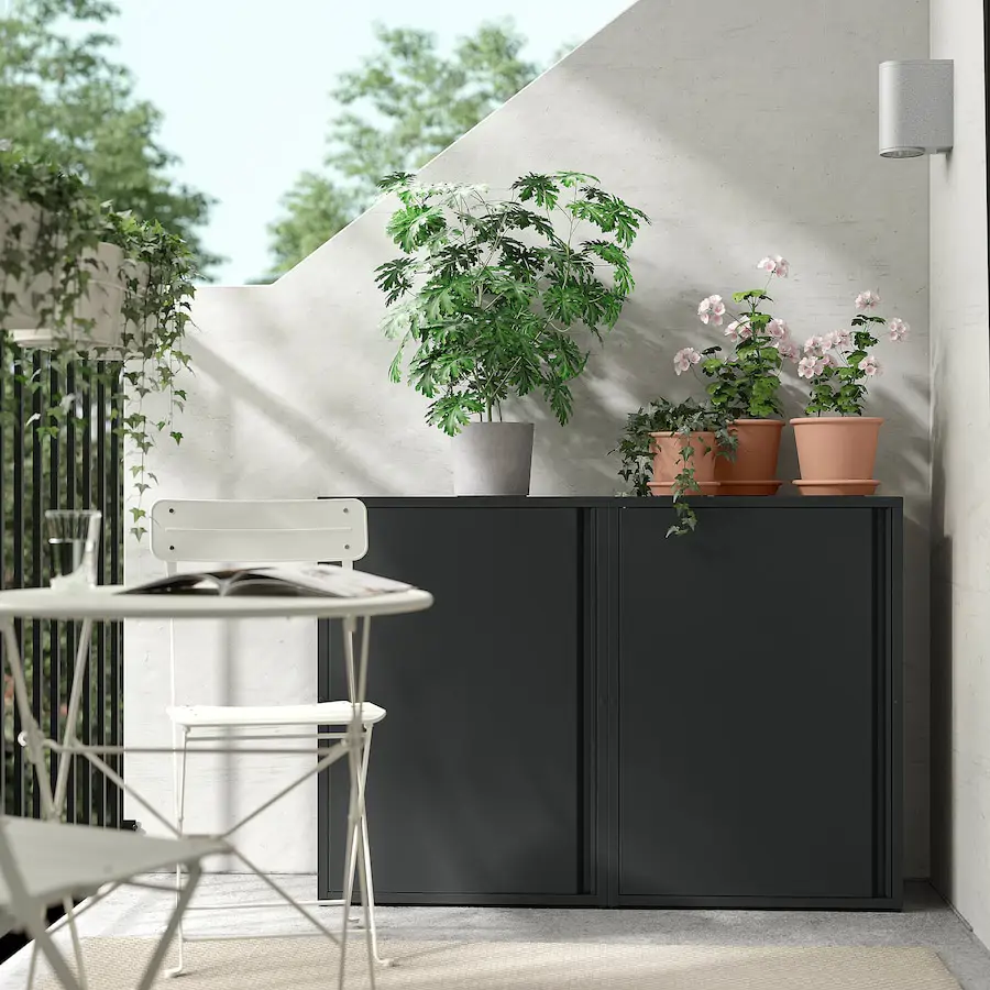 Mueble almacenaje para terraza de IKEA 