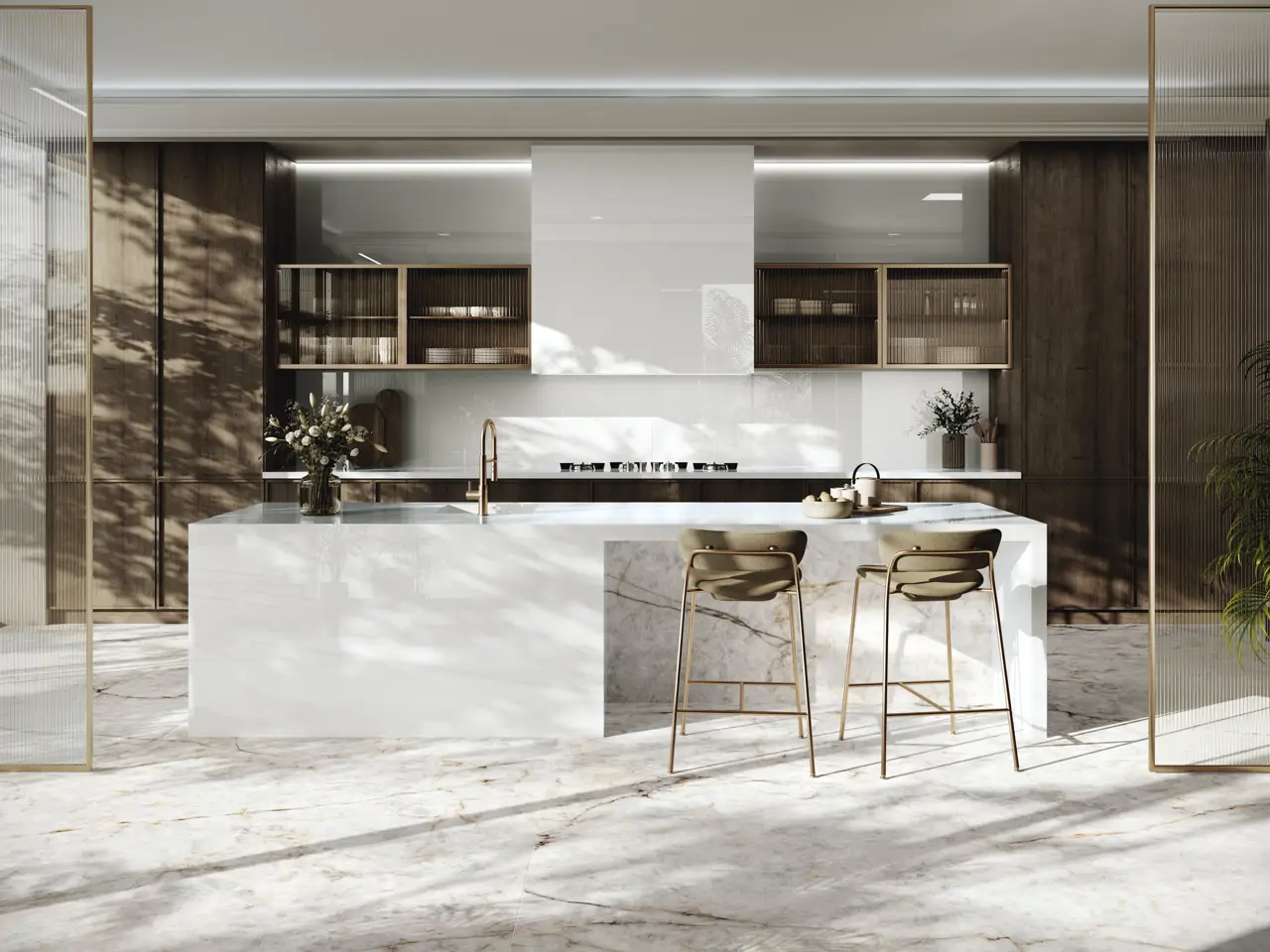 ETERNAL WHITE   + AURORA CRYSTAL 160x320 COCINA (1)