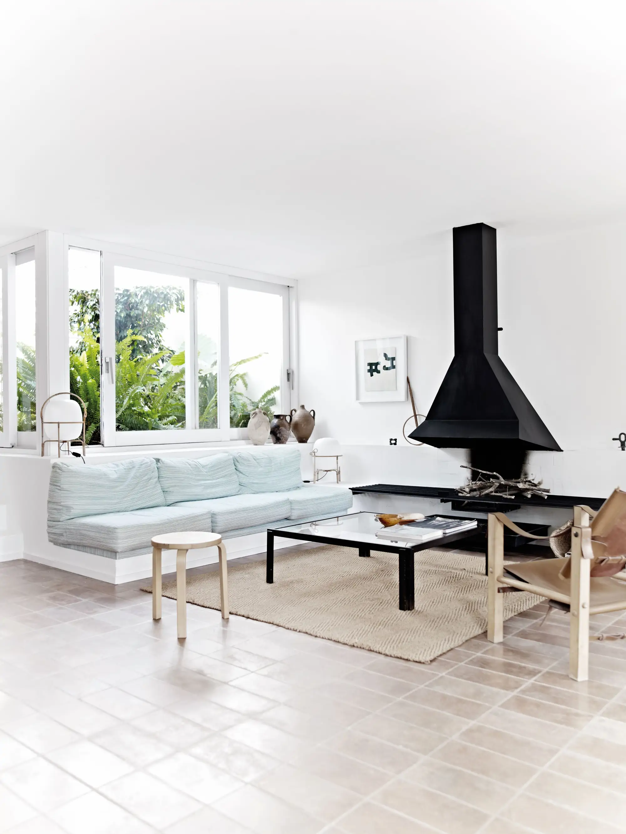 Casa con chimenea