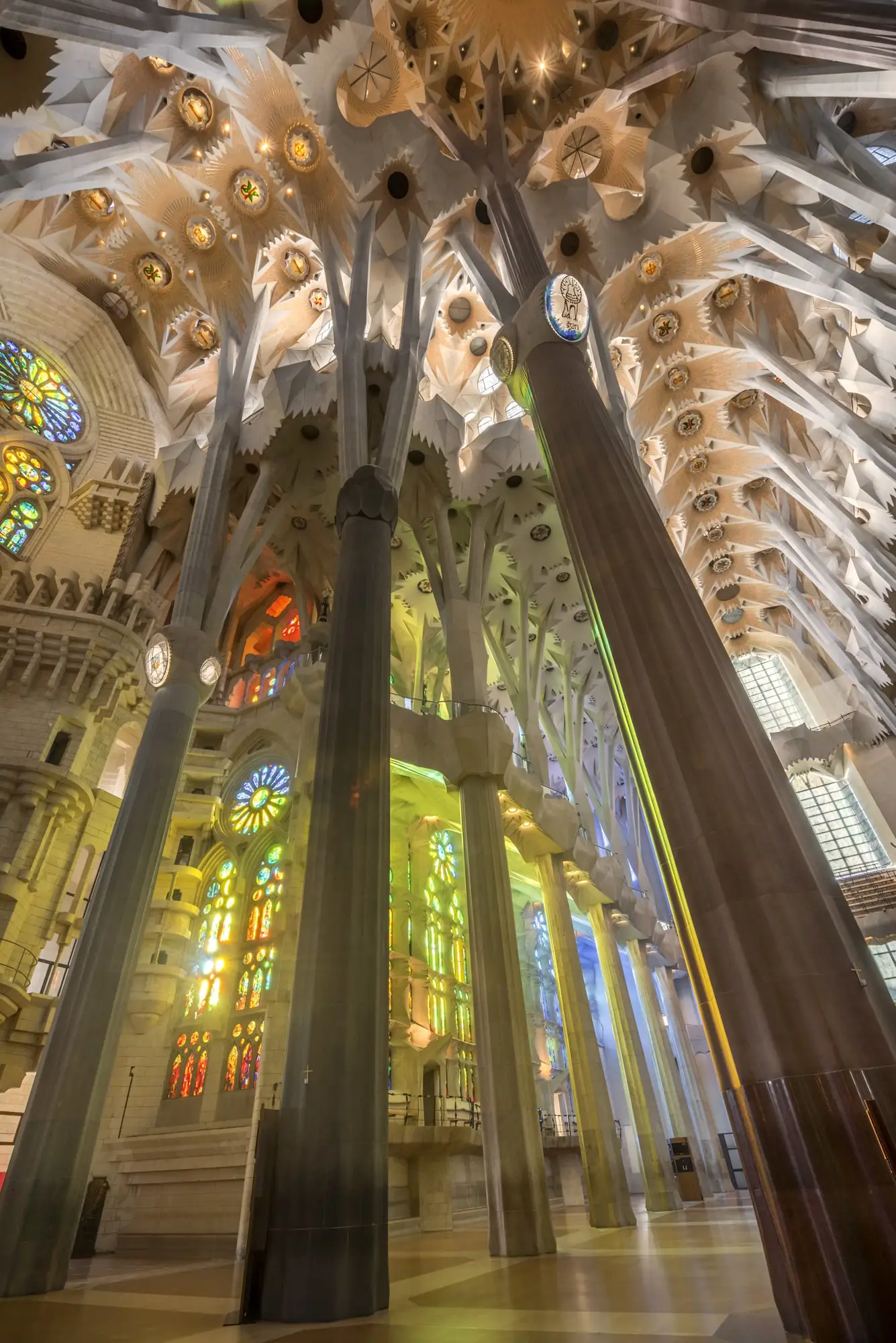 El interior de la Sagrada Familia esconde un bosque de piedra diseñado ...